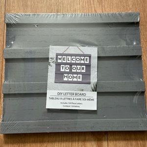 Grey Hanging DIY Letter Board 8”x7” 124 Letter Pieces